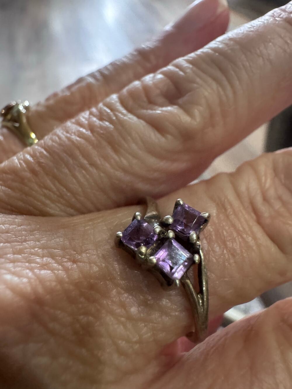 Vintage Sterling Silver Amethyst Ring